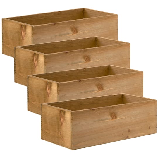 4 Pack: 12&#x22; Wood Pallet Bin by Make Market&#xAE;